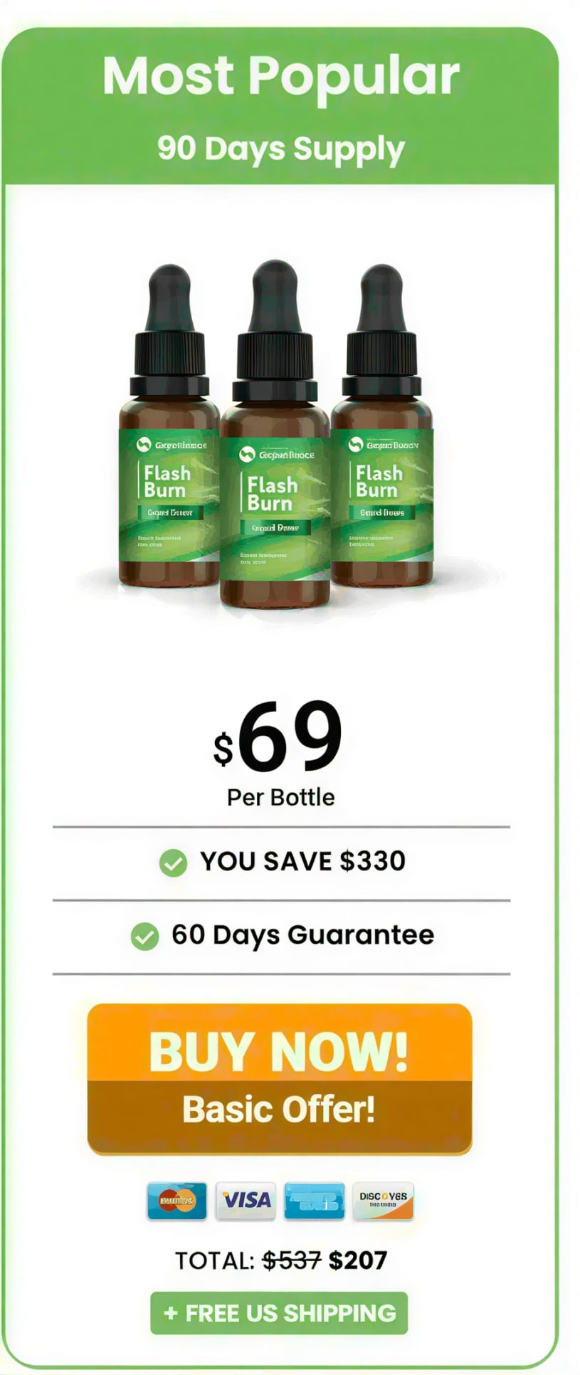 Flash Burn 3 $59/bottle
